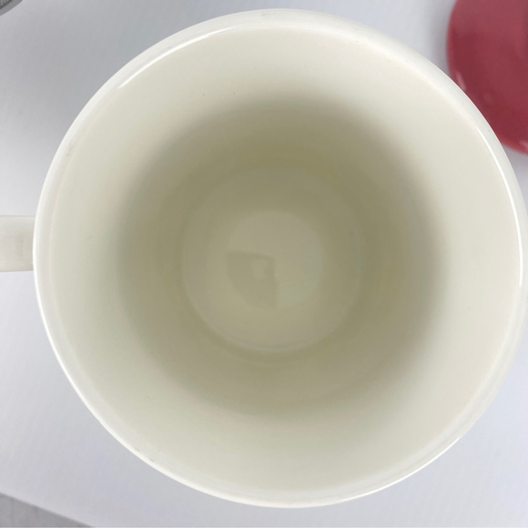 Covered Tea Mug with Strainer 16 Oz Winter Skating Mountain Scene Porcelain - Picture 7 of 9